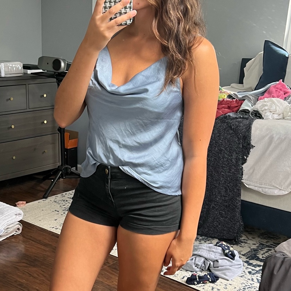 NWOT Silk Cowl Neck Tank